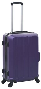 vidaXL Σετ Βαλιτσών Τρόλεϊ με Σκληρό Περίβλημα 3 τεμ. Μοβ από ABS