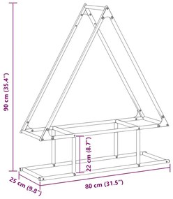 Ράφι για καυσόξυλα Λευκό 80x25x90 εκ. Ατσάλι ψυχρής έλασης - Λευκό