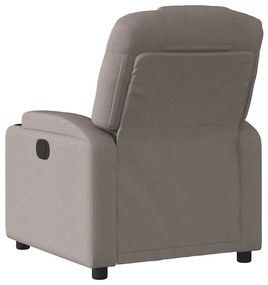 vidaXL Πολυθρόνα Μασάζ Ηλεκτρική Ανακλινόμενη Taupe Υφασμάτινη