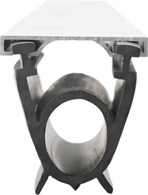 vidaXL Σφράγιση Πόρτας Γκαράζ Μαύρο 41 x 33 mm 4 μ PVC