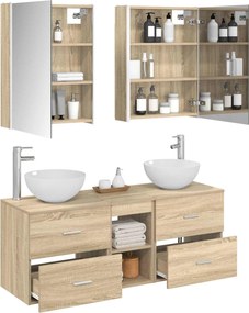 vidaXL Σετ Επίπλων Μπάνιου 5 pcs Sonoma Δρυς