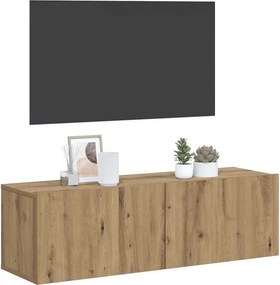 vidaXL Επίτοιχο ντουλάπι τηλεόρασης Artisan Oak 80x30x30 cm