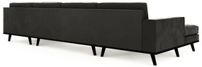 Γωνιακός Καναπές Seattle K101, Γκρι, 351x202x85cm, Πόδια: Ξύλο, Ξύλο: Πεύκο | Epipla1.gr