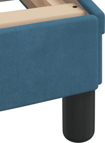 vidaXL Κρεβάτι με Στρώμα Μπλε 200x200 εκ. Βελούδινο