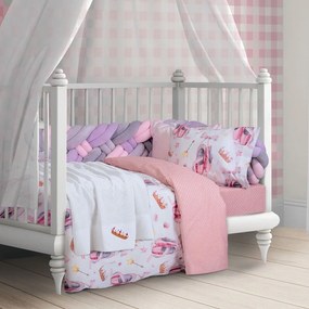 Κουβέρτα Βρεφική Πλεκτή 8816 White-Pink Greenwich Polo Club Cradle 110x150cm 100% Cotton