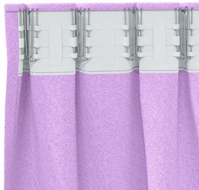 vidaXL Κουρτίνες με κουρτίνες 2 pcs Μοβ 225 x 140 εκ. Πολυεστέρας