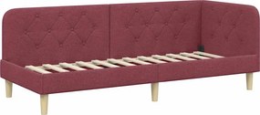 vidaXL Κρεβάτι Γωνίας Κόκκινο 80 x 200 cm ύφασμα
