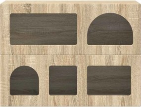 vidaXL Πλαϊνό γραφείο Δρύς Sonoma 80.5 x 35 x 59 εκ.