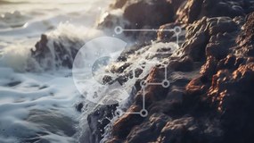 Intra Συλλεκτικό Ξύλινο Παζλ Plywood  4mm - Ocean Waves και σανίδες του σερφ στην παραλία Σε Ξύλινο Κουτί - Διαστάσεις: 10x10 cm – 25 κομμάτια
