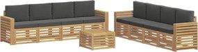 vidaXL Σετ Καναπέ 9 pcs Άσπρο και Ανθρακί 59 x 59 x 37 εκ Πολυεστέρας