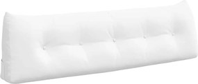 vidaXL Μαξιλάρι Πλάτης Λευκό 160 x 24 x 50 εκ ύφασμα