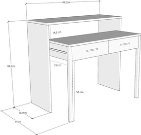 Γραφείο Λευκό GOPRAS 99x66x88