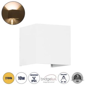 Απλίκα Φωτιστικό Τοίχου LED Τετράγωνο AXIS-S 10W 1150LM Globostar-60560-Λευκό 60560