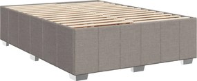 vidaXL Κρεβάτι Boxspring με Στρώμα Taupe 160x200 εκ. Υφασμάτινο