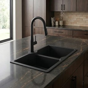 Sanitec Ultra Granite 818 (86x50) - Γρανιτένιος νεροχύτης - Graphite