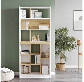 Βιβλιοθήκη &quot;VIANA&quot; σε χρώμα felt/λευκό 76x25x170