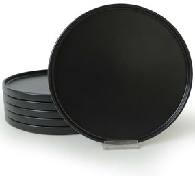 Πιάτο Ρηχό (Σετ 6Τμχ) 275KRM1984 Φ27cm Black Hermia Ceramic