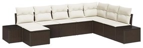 vidaXL Σετ Καναπέ Κήπου με μαξιλάρι 8 pcs συνθετικό ρατάν