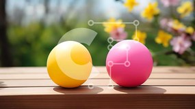 Intra Συλλεκτικό Ξύλινο Παζλ Plywood 4mm - Πολύχρωμα Πασχαλινά αυγά σε ξύλινο τραπέζι με λουλούδια Σε Ξύλινο Κουτί - Διαστάσεις: 10x10 cm – 25 κομμάτια