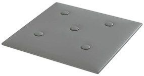 vidaXL Πάνελ Τοίχου 12 τεμ. Γκρι 30 x 30 εκ. 1,08 μ² Συνθετικό Δέρμα