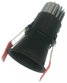 Downlight Οροφής Χωνευτό 5,5cm LED 6W IP20 3000K Zambelis-S074-Μαύρο S074