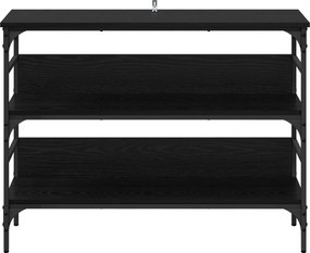 vidaXL Τραπέζι κονσόλας Μαύρη δρυς 100 x 32 x 75 εκ Επεξεργασμένο ξύλο