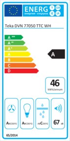 Συμβατικός Απορροφητήρας Teka DVN77050 TTC WH Λευκό (70 cm)