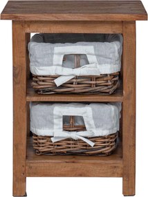 vidaXL Τραπεζάκι Πλευράς Καφέ Μασίφ ξύλο μαόνι