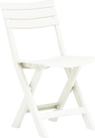 vidaXL Καρέκλες Κήπου Πτυσσόμενες 2 τεμ. Λευκές Πλαστικές