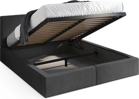 Επενδυμένο Κρεβάτι Celvora-Ανθρακί-160 x 200