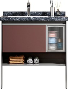 Martin Eriete 80 Ruby Anthracite Plywood - Βαση Επιπλου με Νιπτήρα