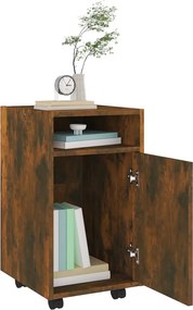 vidaXL Ντουλάπι με Ροδάκια Καπνιστή Δρυς 33x38x60 εκ. Επεξεργ. ξύλο