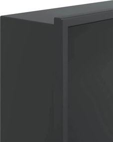 vidaXL Εσοχή Ντους Βουρστ. Μαύρο Ματ 62x32x9 εκ. Αν. Ατσάλι