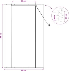 vidaXL Ρόλερ (στόρι) Φυσικό 110 x 160 cm Μπαμπού