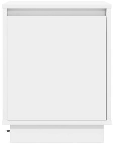 vidaXL Κομοδίνο με LED Φώτα Λευκό 39x34,5x50 εκ.