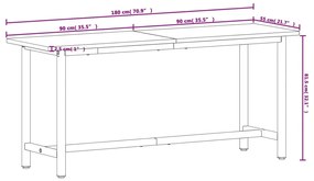 ΠΑΓΚΟΣ ΕΡΓΑΣΙΑΣ 180X55X81,5ΕΚ. ΑΠΟ ΜΑΣΙΦ ΞΥΛΟ ΟΞΙΑΣ ΚΑΙ ΜΕΤΑΛΛΟ 3188906