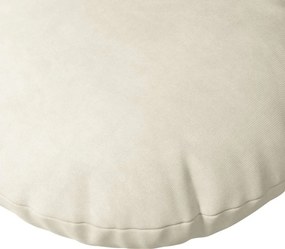 vidaXL Μαξιλάρια καθισμάτων 2 pcs Κρεμ Ø 40 x 13 εκ. Βελούδο