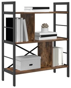 vidaXL Ράφι Βιβλίων Καπνιστό Δρύς 75 x 30 x 91 εκ. Επεξεργασμένο ξύλο