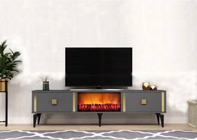 Stewehome Έπιπλο τηλεόρασης με τζάκι 150x29x44 cm