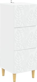 vidaXL Ντουλάπι με Συρτάρια 33 x 34,5 x 90 εκ Επεξεργασμένο Ξύλο Λευκό