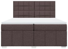 ΚΡΕΒΑΤΙ BOXSPRING ΜΕ ΣΤΡΩΜΑ ΣΚΟΥΡΟ ΚΑΦΕ 200X200 ΕΚ. ΥΦΑΣΜΑΤΙΝΟ 3294078