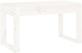 vidaXL Παγκάκι Κήπου Λευκό 80x38x45 εκ. από Μασίφ Ξύλο Πεύκου