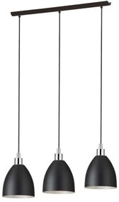 Φωτιστικό Οροφής - Ράγα 39497 Mareperla E27/3 Crystal Optics Black Eglo Μέταλλο,Γυαλί