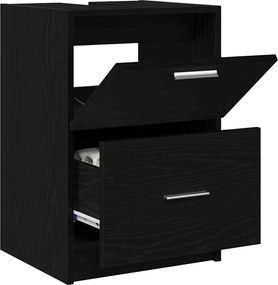 vidaXL Ντουλάπι Μπάνιου Μαύρη Οξυά 40 x 37 x 59 cm Επεξεργασμένο ξύλο