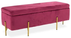 Jax Stool-trunk dark red - golden metal 108x38x40cm 108x38x40 εκ.