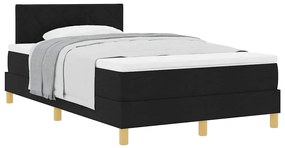vidaXL Κρεβάτι box spring με στρώμα Μαύρο 120 x 200 cm ύφασμα