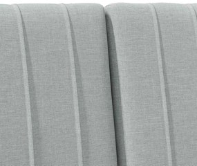 vidaXL Ταπετσαρισμένο κεφαλάρι Ανοιχτό γκρι 200 cm