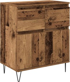 vidaXL Πλαϊνό γραφείο Παλιό Ξύλο 60 x 35 x 70 cm
