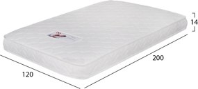 ΣΤΡΩΜΑ ΑΦΡΟΥ ΧΩΡΙΣ ΕΛΑΤΗΡΙΑ JORDY 120X200x15Y-- HM374.08  (ROLL PACKING) ΛΕΥΚΟ