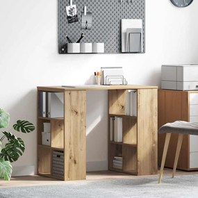 vidaXL Γραφείο Γωνίας Μασίφ Δρυός Επεξεργασμένο ξύλο Μέσο Λείο